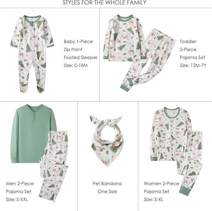 o2 organic cotton holiday pajama styles